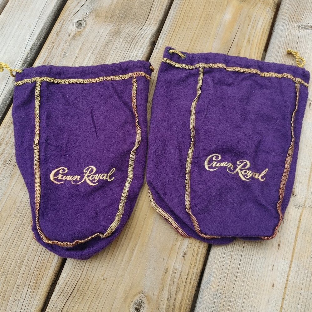 Pair of Crown Royal Royal Purple Bags